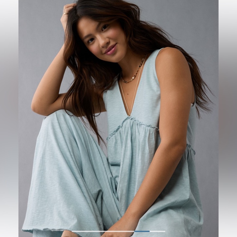 American Eagle Outfitters Light Blue Jumpsuit